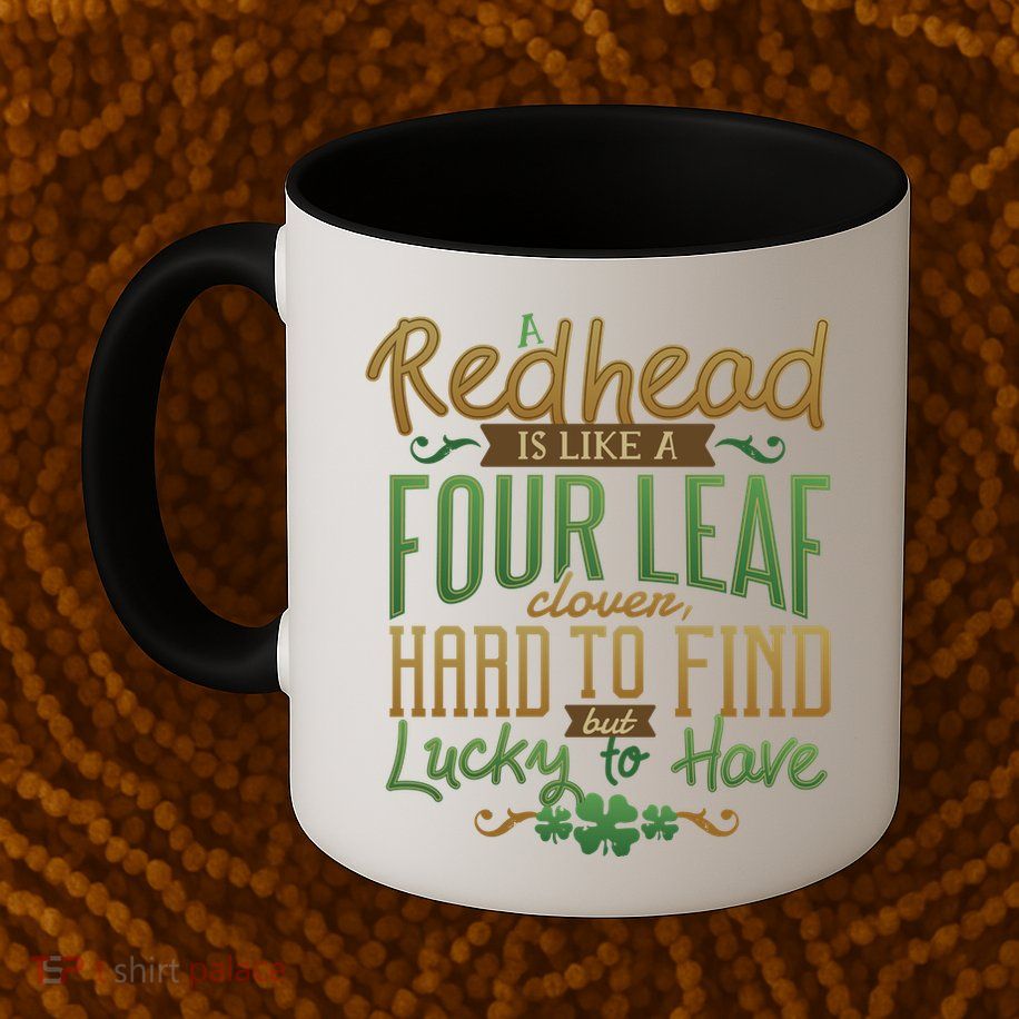 Lucky Redhead Four Leaf Clover Mug