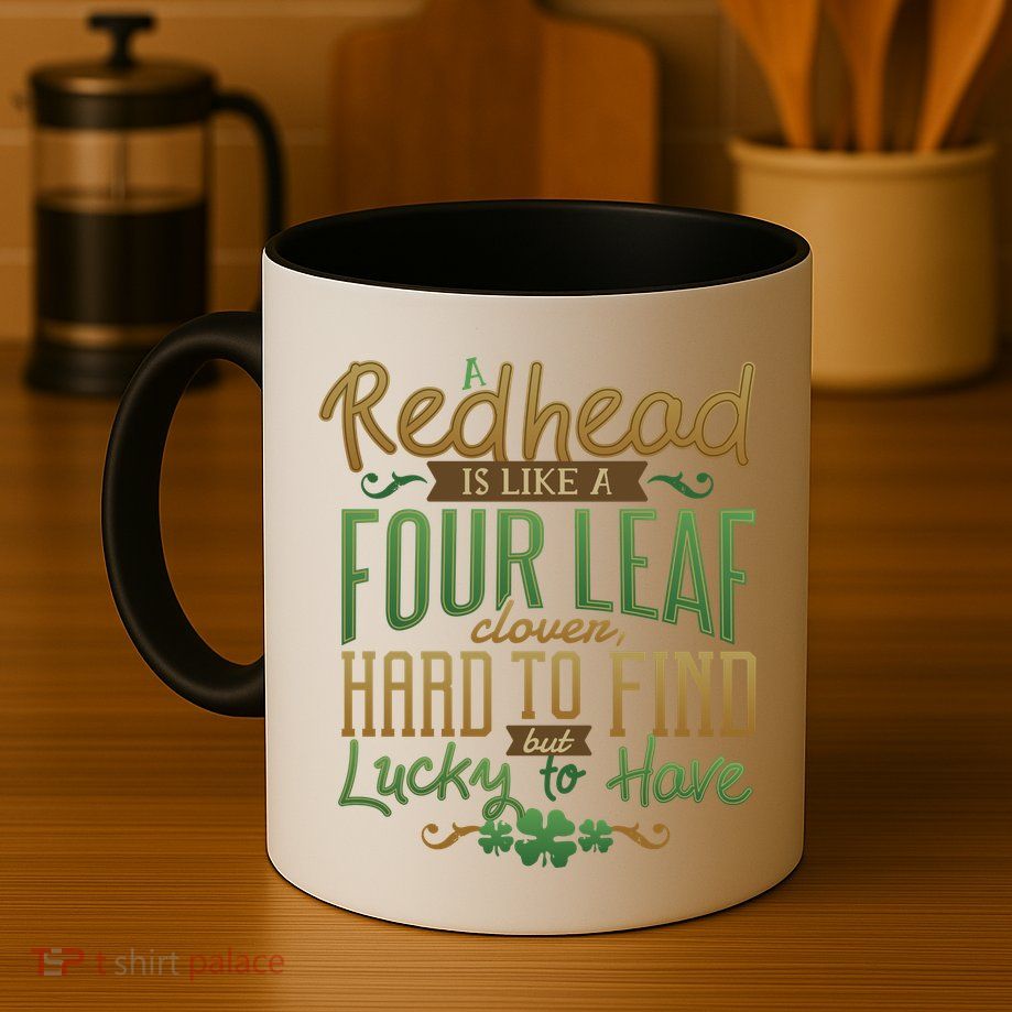 Lucky Redhead Four Leaf Clover Mug