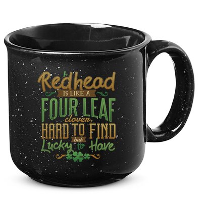 Lucky Redhead Four Leaf Clover 15oz Campfire Ceramic Mug