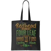 Lucky Redhead Four Leaf Clover Tote Bag