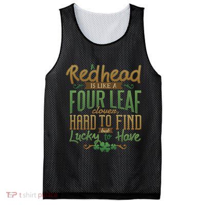Lucky Redhead Four Leaf Clover Mesh Reversible Basketball Jersey Tank