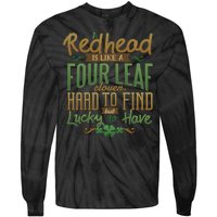 Lucky Redhead Four Leaf Clover Tie-Dye Long Sleeve Shirt