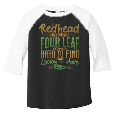 Lucky Redhead Four Leaf Clover Toddler Fine Jersey T-Shirt