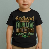 Lucky Redhead Four Leaf Clover Toddler T-Shirt