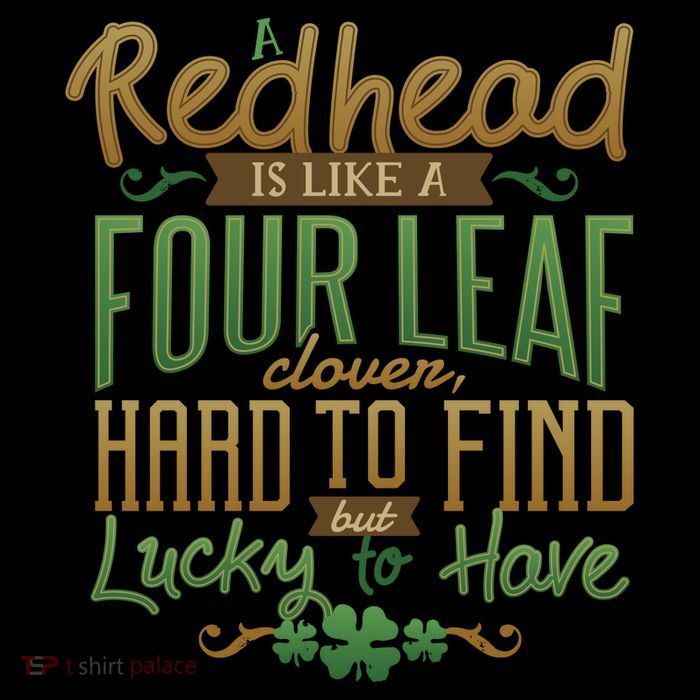 Lucky Redhead Four Leaf Clover Short Acrylic Beanie