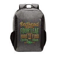 Lucky Redhead Four Leaf Clover Vector Backpack