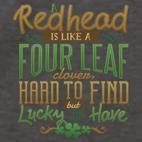 Lucky Redhead Four Leaf Clover Vector Backpack