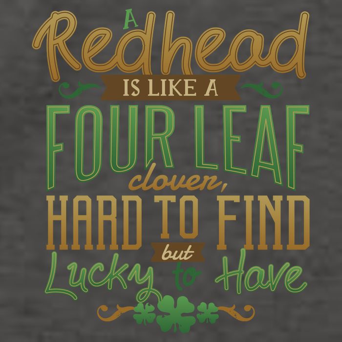 Lucky Redhead Four Leaf Clover Vector Backpack