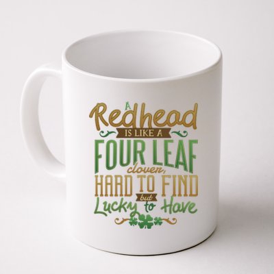 Lucky Redhead Four Leaf Clover Coffee Mug