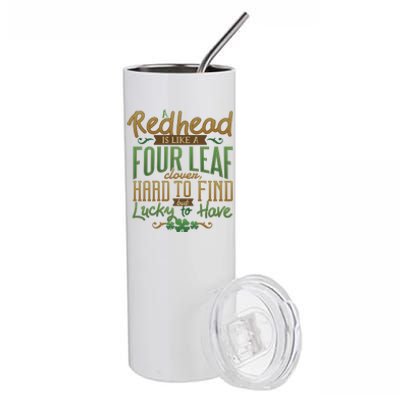 Lucky Redhead Four Leaf Clover Stainless Steel Tumbler