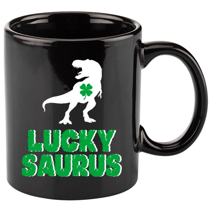 Lucky Saurus Dinosaur  11oz C Handle Ceramic Mug