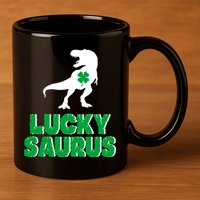 Lucky Saurus Dinosaur  11oz C Handle Ceramic Mug
