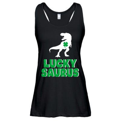 Lucky Saurus Dinosaur  Ladies Essential Flowy Tank