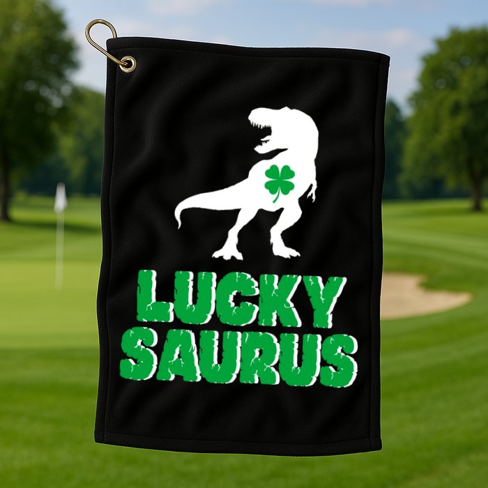 Lucky Saurus Dinosaur  Golf Towel