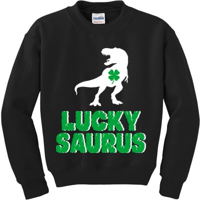 Lucky Saurus Dinosaur  Kids Sweatshirt