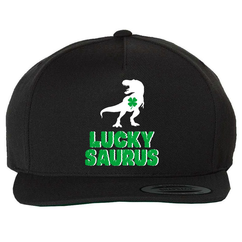 Lucky Saurus Dinosaur  Wool Snapback Cap