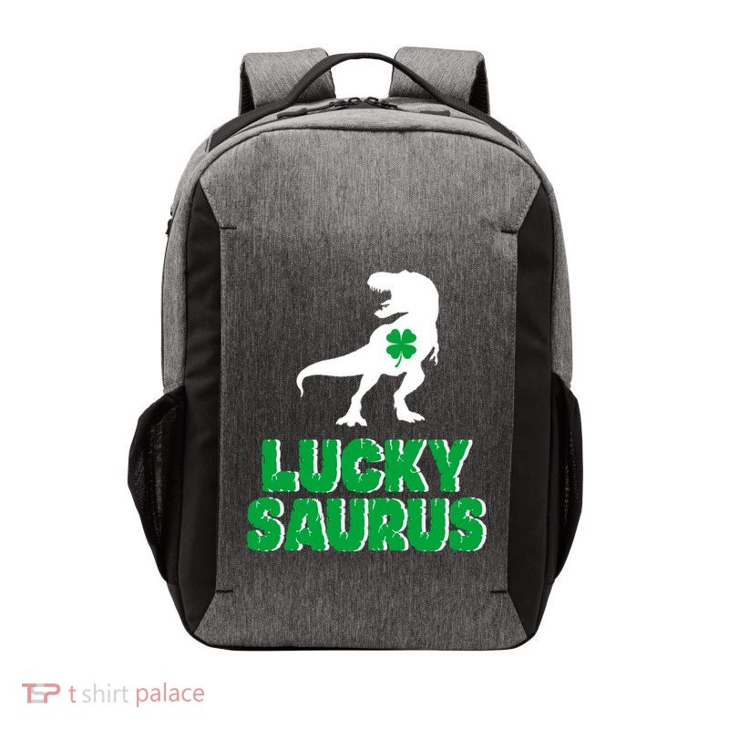 Lucky Saurus Dinosaur  Vector Backpack