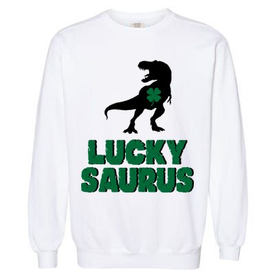 Lucky Saurus Dinosaur  Garment-Dyed Sweatshirt
