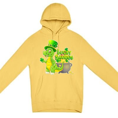 Lucky-Saurus St Patrick's Day Premium Pullover Hoodie