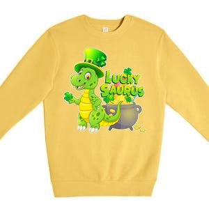 Lucky-Saurus St Patrick's Day Premium Crewneck Sweatshirt