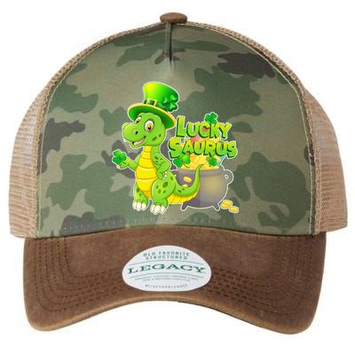 Lucky-Saurus St Patrick's Day Legacy Tie Dye Trucker Hat