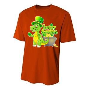 Lucky-Saurus St Patrick's Day Performance Sprint T-Shirt