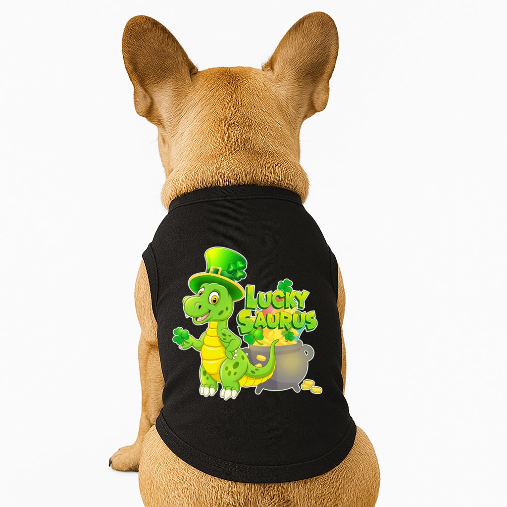 Lucky-Saurus St Patrick's Day Doggie Tank