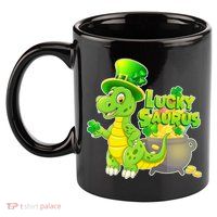 Lucky-Saurus St Patrick's Day 11oz C Handle Ceramic Mug