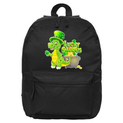 Lucky-Saurus St Patrick's Day 16 in Basic Backpack
