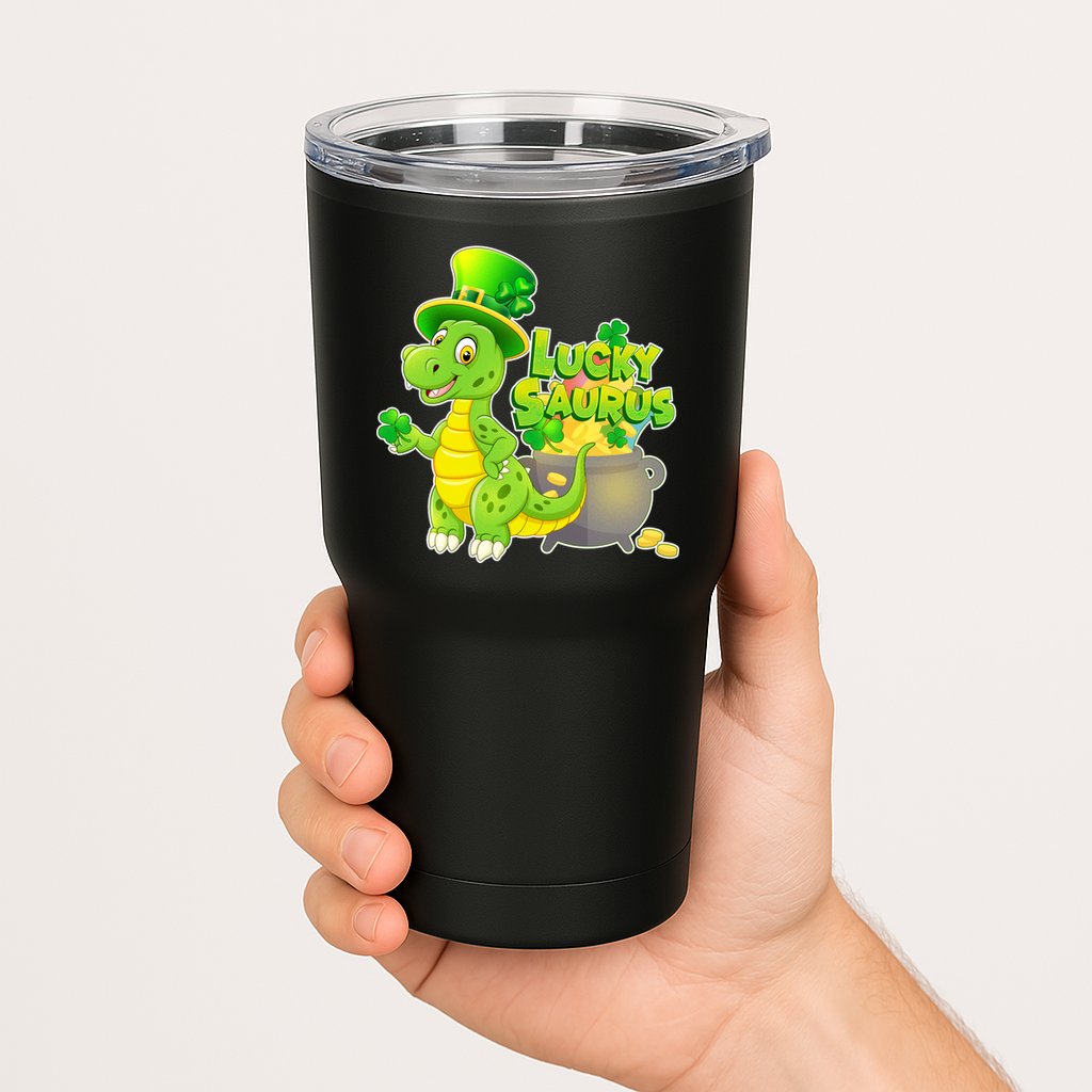 Lucky-Saurus St Patrick's Day Tumbler