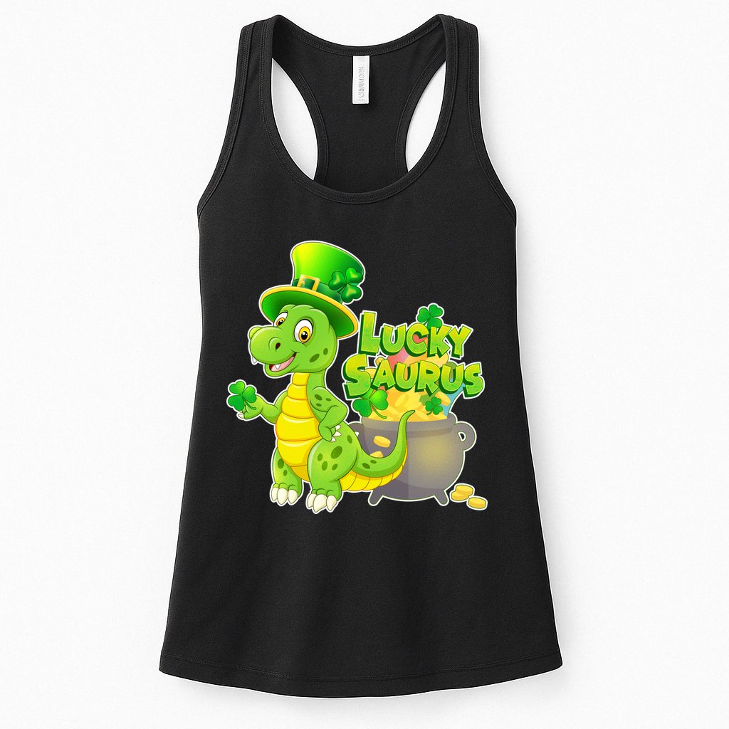 Lucky-Saurus St Patrick's Day Womens Tank Top