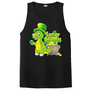 Lucky-Saurus St Patrick's Day PosiCharge Competitor Tank