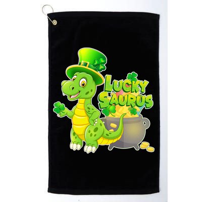 Lucky-Saurus St Patrick's Day Platinum Collection Golf Towel