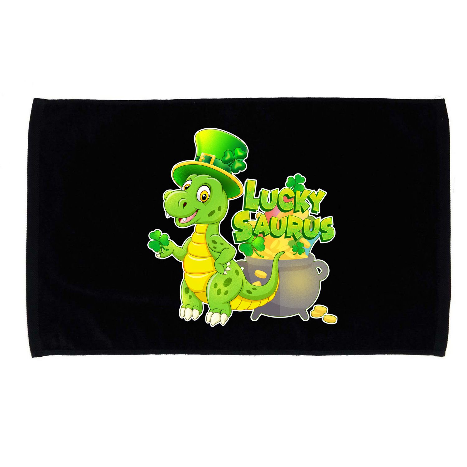 Lucky-Saurus St Patrick's Day Microfiber Hand Towel
