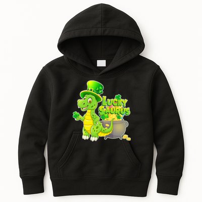 Lucky-Saurus St Patrick's Day Kids Hoodie