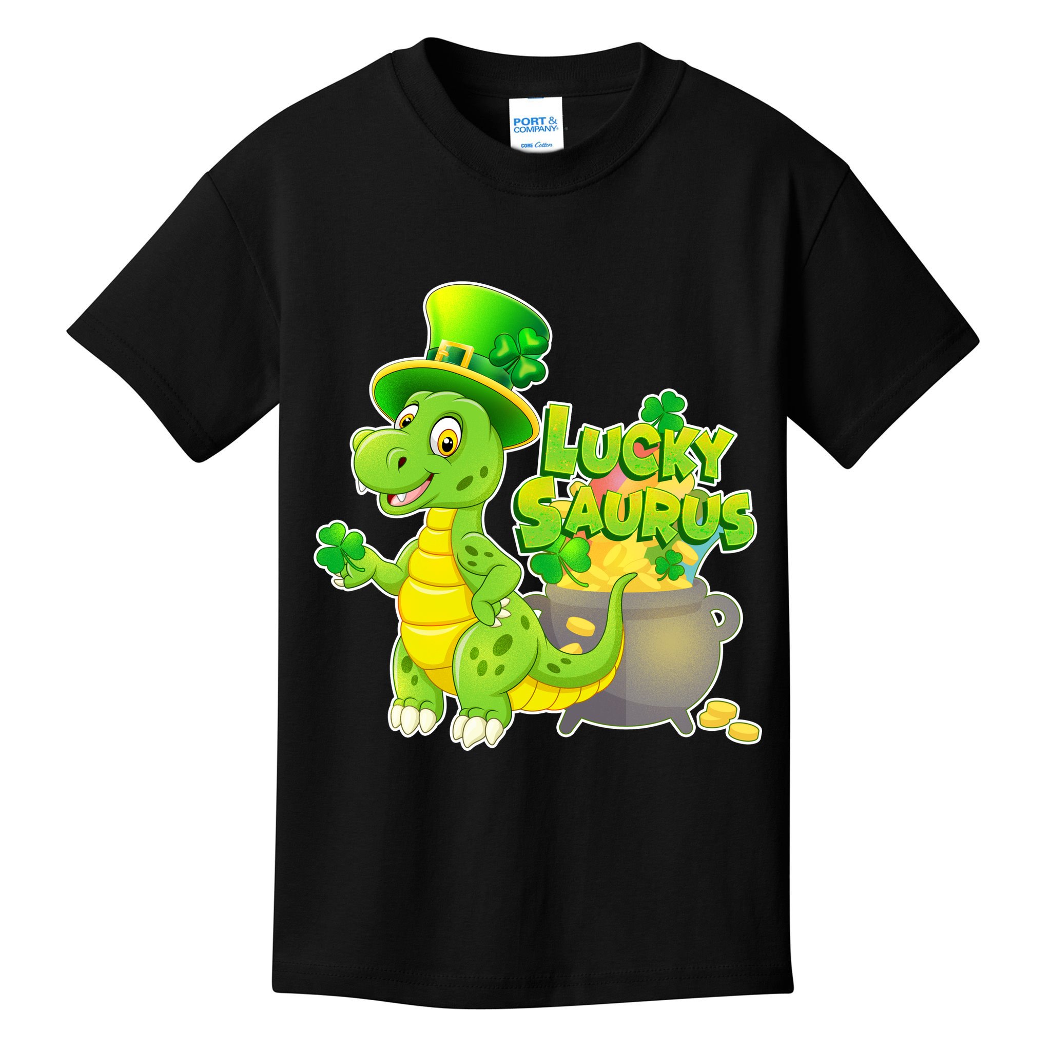 Lucky-Saurus St Patrick's Day Kids T-Shirt