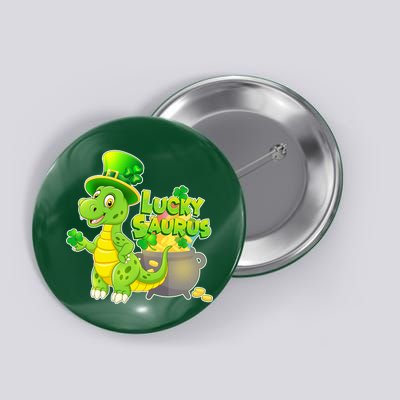 Lucky-Saurus St Patrick's Day Button