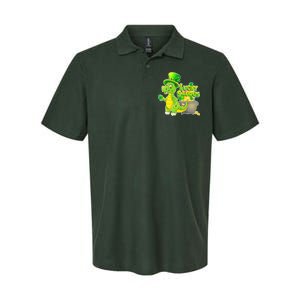 Lucky-Saurus St Patrick's Day Softstyle Adult Sport Polo