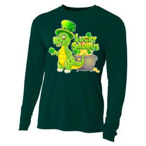 Lucky-Saurus St Patrick's Day Cooling Performance Long Sleeve Crew