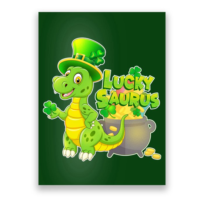 Lucky-Saurus St Patrick's Day Poster