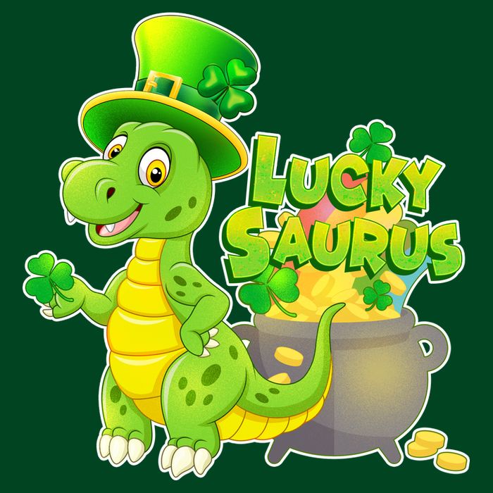 Lucky-Saurus St Patrick's Day Poster