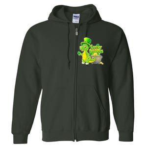 Lucky-Saurus St Patrick's Day Full Zip Hoodie