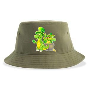 Lucky-Saurus St Patrick's Day Sustainable Bucket Hat