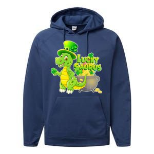 Lucky-Saurus St Patrick's Day Performance Fleece Hoodie