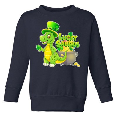 Lucky-Saurus St Patrick's Day Toddler Sweatshirt