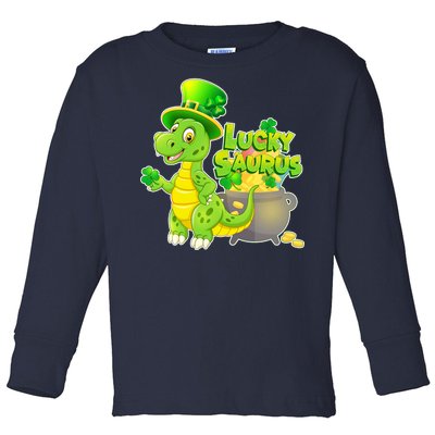 Lucky-Saurus St Patrick's Day Toddler Long Sleeve Shirt