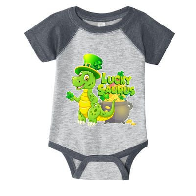 Lucky-Saurus St Patrick's Day Infant Baby Jersey Bodysuit