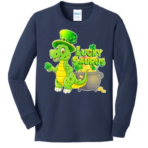 Lucky-Saurus St Patrick's Day Kids Long Sleeve Shirt