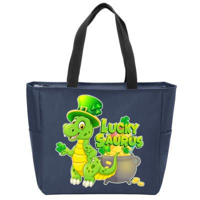 Lucky-Saurus St Patrick's Day Zip Tote Bag