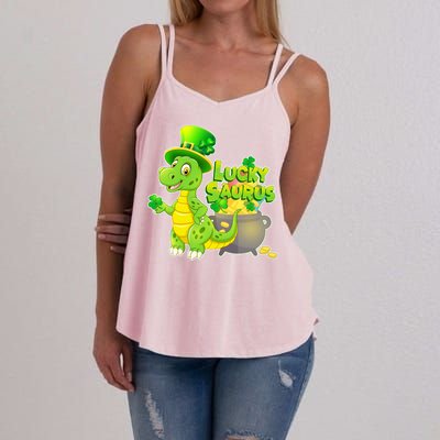 Lucky-Saurus St Patrick's Day Women's Strappy Tank